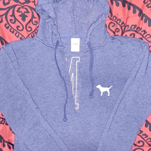 Gently used Victoria's secret pink pullover hoodie size small - Picture 3 of 9